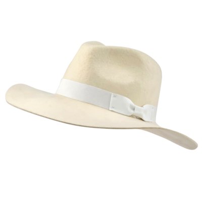 Hattar - Gårda Marcola Wide brimmed Fedora (vit)