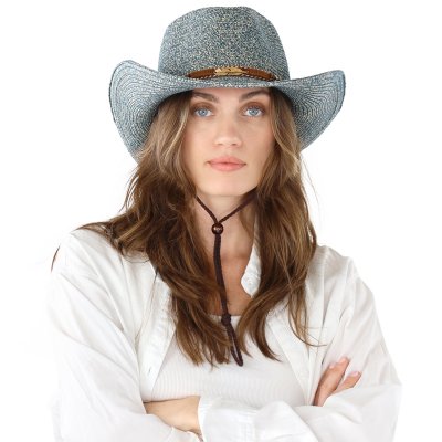 Stråhatt - Gårda Marseille Western Hat (blå)