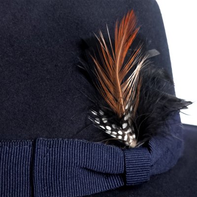 Hattar - Gårda Molinella Crushable Wool felt Fedora (blå)