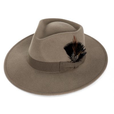 Hattar - Gårda Molinella Crushable Wool felt Fedora (greige)