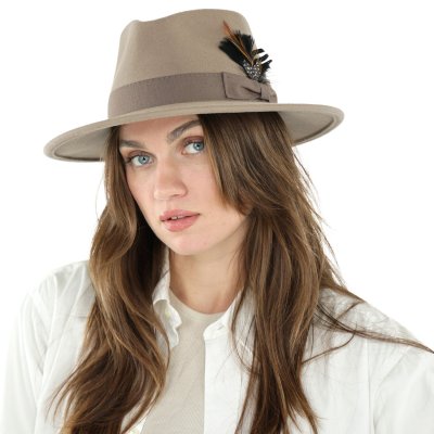 Hattar - Gårda Molinella Crushable Wool felt Fedora (greige)
