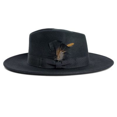 Hattar - Gårda Molinella Crushable Wool felt Fedora (svart)