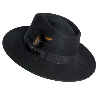 Hattar - Gårda Molinella Crushable Wool felt Fedora (svart)