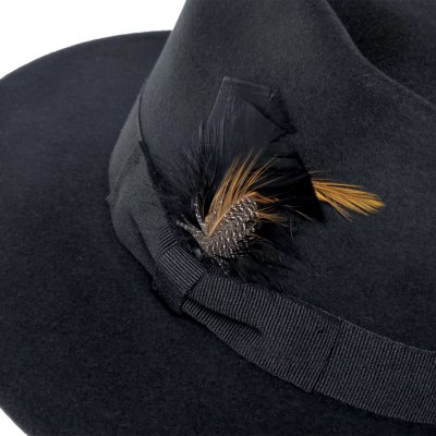 Hattar - Gårda Molinella Crushable Wool felt Fedora (svart)
