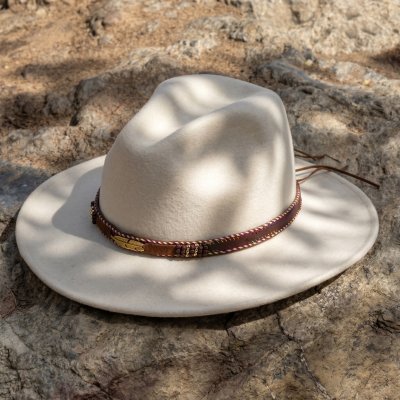 Hattar - Gårda Toquerville Crushable Wool felt Western hat (creme)