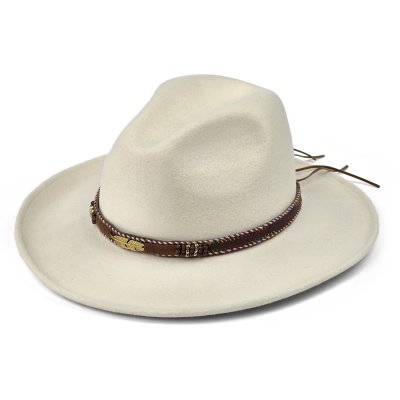 Hattar - Gårda Toquerville Crushable Wool felt Western hat (creme)