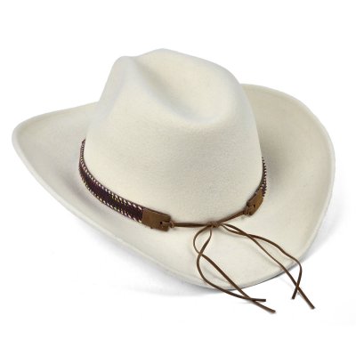 Hattar - Gårda Toquerville Crushable Wool felt Western hat (creme)