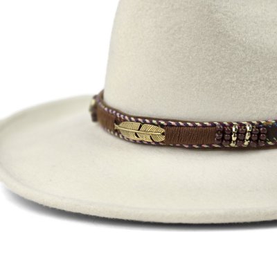 Hattar - Gårda Toquerville Crushable Wool felt Western hat (creme)