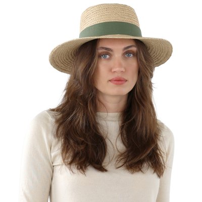 Stråhatt - Gårda Palma Gambler (natur/grön)