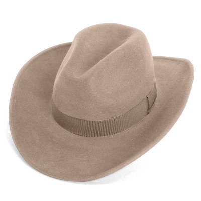 Hattar - Gårda Pocatello Crushable Wool felt Western hat (beige)