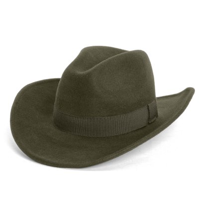 Hattar - Gårda Pocatello Crushable Wool felt Western hat (grön)