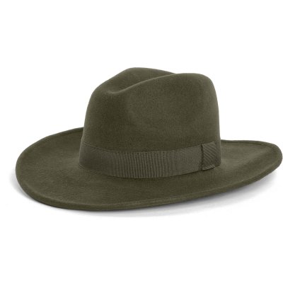 Hattar - Gårda Pocatello Crushable Wool felt Western hat (grön)