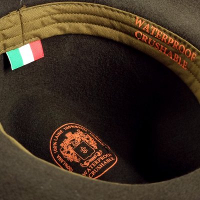 Hattar - Gårda Pocatello Crushable Wool felt Western hat (grön)