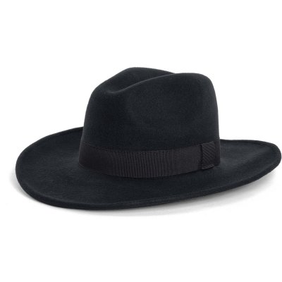 Hattar - Gårda Pocatello Crushable Wool felt Western hat (svart)