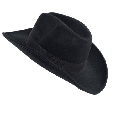 Hattar - Gårda Pocatello Crushable Wool felt Western hat (svart)