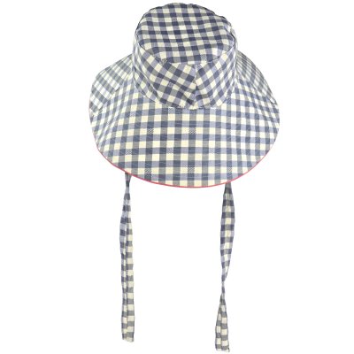 Hattar - Gårda Poppy Checkered sun hat (blå)