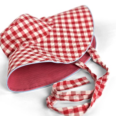 Hattar - Gårda Poppy Checkered sun hat (röd)