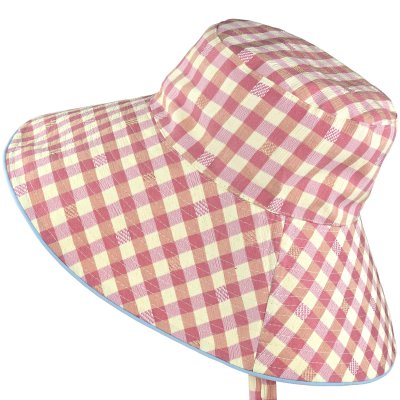 Hattar - Gårda Poppy Checkered sun hat (rosa)