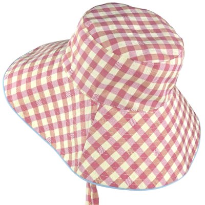 Hattar - Gårda Poppy Checkered sun hat (rosa)