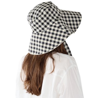 Hattar - Gårda Poppy Checkered sun hat (svart)