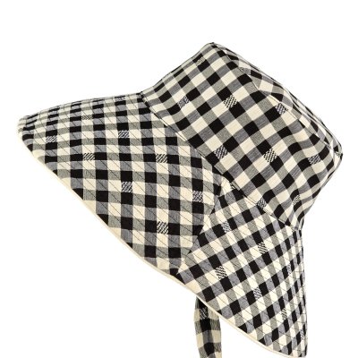 Hattar - Gårda Poppy Checkered sun hat (svart)