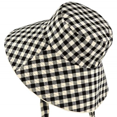 Hattar - Gårda Poppy Checkered sun hat (svart)