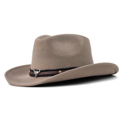 Hattar - Gårda Santaquin Crushable Wool felt Western hat (taupe)