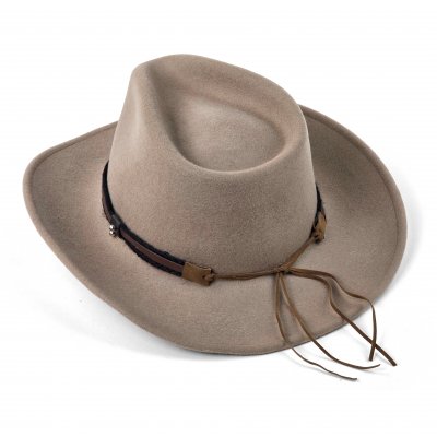 Hattar - Gårda Santaquin Crushable Wool felt Western hat (taupe)