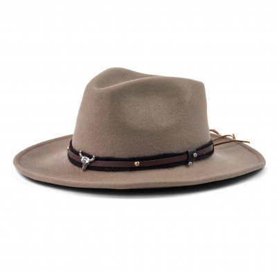 Hattar - Gårda Santaquin Crushable Wool felt Western hat (taupe)