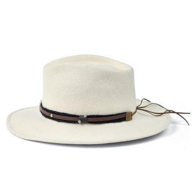 Hattar - Gårda Santaquin Crushable Wool felt Western hat (vit)