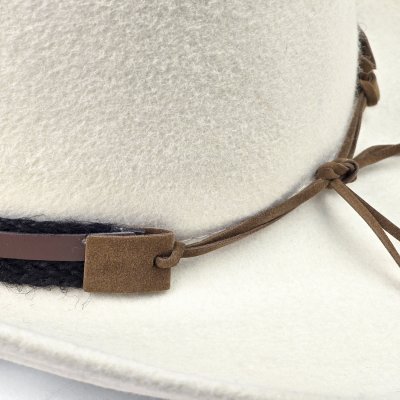 Hattar - Gårda Santaquin Crushable Wool felt Western hat (vit)