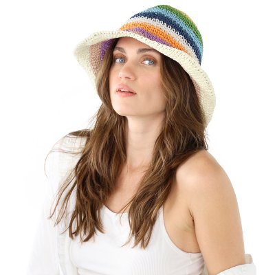 Stråhatt - Gårda Sorrento Bucket hat (ljus multi)