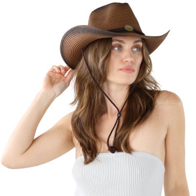 Stråhatt - Gårda Taranto Western Hat (brun)