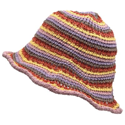 Hattar - Gårda Tecina Knitted Bucket Hat (rosa/multi)