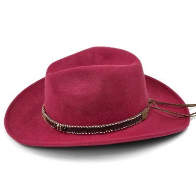 Hattar - Gårda Toquerville Crushable Wool felt Western hat (röd)
