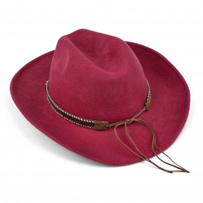 Hattar - Gårda Toquerville Crushable Wool felt Western hat (röd)