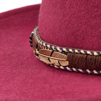 Hattar - Gårda Toquerville Crushable Wool felt Western hat (röd)