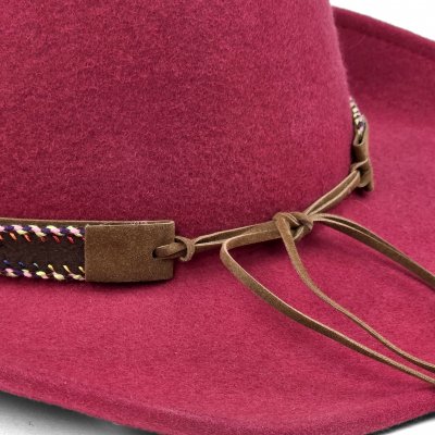Hattar - Gårda Toquerville Crushable Wool felt Western hat (röd)