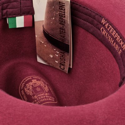 Hattar - Gårda Toquerville Crushable Wool felt Western hat (röd)