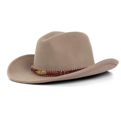 Hattar - Gårda Toquerville Crushable Wool felt Western hat (beige)