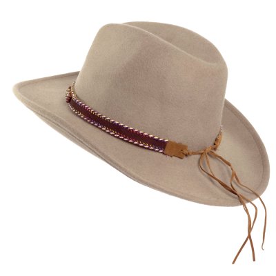 Hattar - Gårda Toquerville Crushable Wool felt Western hat (beige)