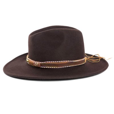 Hattar - Gårda Toquerville Crushable Wool felt Western hat (brun)