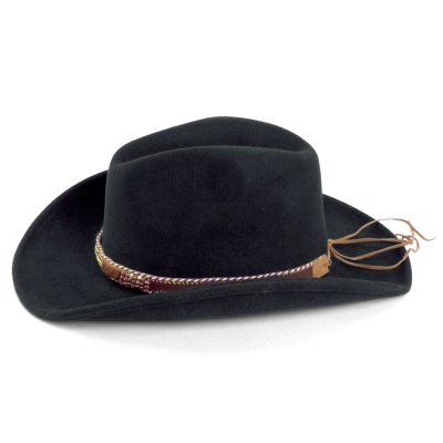 Hattar - Gårda Toquerville Crushable Wool felt Western hat (svart)