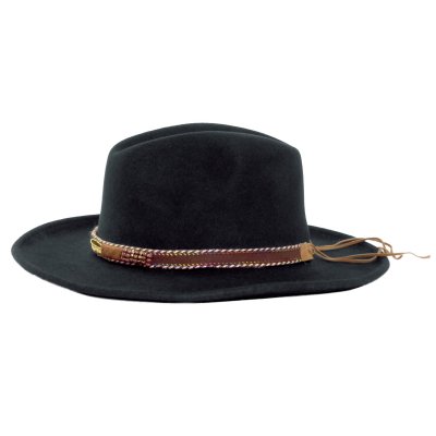 Hattar - Gårda Toquerville Crushable Wool felt Western hat (svart)