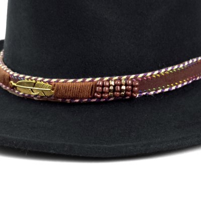 Hattar - Gårda Toquerville Crushable Wool felt Western hat (svart)