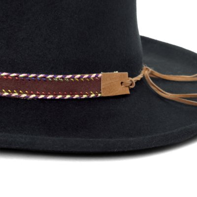 Hattar - Gårda Toquerville Crushable Wool felt Western hat (svart)