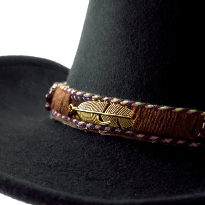 Hattar - Gårda Toquerville Crushable Wool felt Western hat (svart)