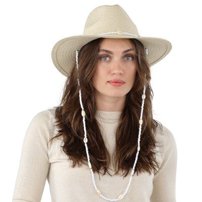 Stråhatt - Gårda Valencia Fedora (beige)