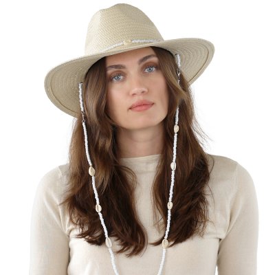 Stråhatt - Gårda Valencia Fedora (beige)