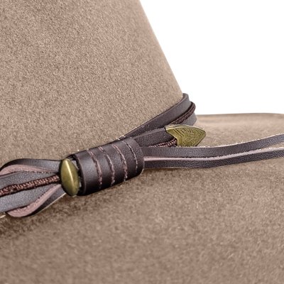 Hattar - Gårda Vicenza Crushable Wool felt Fedora (beige)